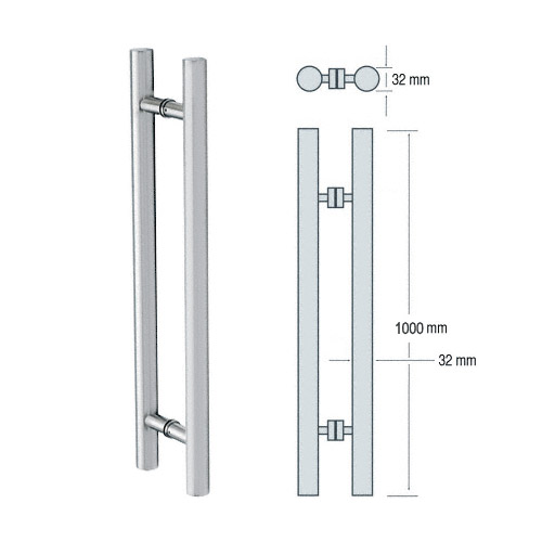 Brushed Stainless 1000mm Long Straight Style Ladder Pull