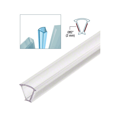 Clear Copolymer Strip for 135 Degree Glass-to-Glass Joints