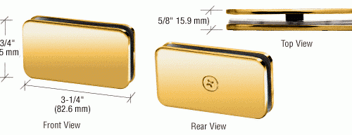 brass glass panel mounting clips